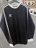 阿迪達(dá)斯 （adidas）三葉草男裝女裝 2025春季新款情侶修身長(zhǎng)袖T恤棉質(zhì)透氣休閑運(yùn)動(dòng)服 IA4877 S 曬單實(shí)拍圖
