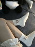 莫代爾棉質(zhì)襪子女秋冬2025新款可愛(ài)卡通植絨堆堆襪無(wú)骨中筒月子白色長(cháng)襪 曬單實(shí)拍圖