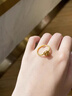 QMXD金貓眼時(shí)來運(yùn)轉(zhuǎn)戒指女士可調(diào)節(jié)小眾輕奢招財(cái)轉(zhuǎn)運(yùn)珠仿沙金生日禮物 時(shí)來運(yùn)轉(zhuǎn)戒指 曬單實(shí)拍圖