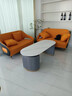 陽(yáng)臺休閑桌椅輕奢現代簡(jiǎn)約商務(wù)會(huì )客接待洽談桌椅商鋪售樓部沙發(fā)椅 一桌兩椅_圓桌60 橙色 送靠枕 曬單實(shí)拍圖