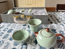 講茗堂黃汝窯功夫茶具套裝陶瓷茶杯可養開(kāi)片辦公室茶壺蓋碗禮盒中秋節日 天青汝窯/茶壺-次日達 11頭 曬單實(shí)拍圖