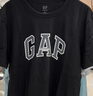 GAP男女裝2025夏季新款純棉泡泡膠印logo短袖T恤多色上衣729127 黑色 S (165/88A) 亞洲尺碼 曬單實(shí)拍圖