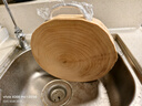 陳州 泰興銀杏木砧板白果樹(shù)切菜板整木家用案板圓菜墩實(shí)木刀板切肉板 【28*4cm】去皮自然圓 小 1人用 曬單實(shí)拍圖