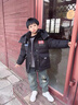 DOMIAMIAKIDS品牌新款洋氣兒童羽絨服男中大童冬季加厚白鴨絨童裝工裝外套 黑色 升級加厚 120 120cm 曬單實(shí)拍圖