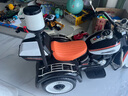 貝多奇兒童電動(dòng)摩托車(chē)兒童摩托車(chē)電動(dòng)車(chē)兒童電動(dòng)車(chē)三輪車(chē)玩具車(chē)可坐人 白色|12V電瓶+雙驅+仿真警報 曬單實(shí)拍圖