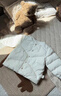 white wheat女童2024冬季新款羽絨服厚男孩冬裝三防白鴨絨羽絨外套 米白 90cm 曬單實(shí)拍圖
