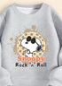 史努比（SNOOPY）童裝兒童套裝男女童衛衣衛褲2件套秋季新款 灰格子+藏青太空 120 曬單實(shí)拍圖