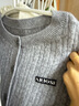 艾諾絲雅詩(shī)【商場(chǎng)同款】2025冬季新款綿羊毛絞花針織毛衫開(kāi)衫針織衫41028007 羽毛灰 S 曬單實(shí)拍圖