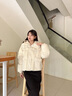 Teenie Weenie小熊女裝羽絨服2025冬季新款時(shí)髦可拆卸連帽羽絨外套 乳白色 S 曬單實(shí)拍圖