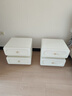 圣多堡網(wǎng)紅奶油風(fēng)輕奢床頭柜臥室家用實(shí)木簡(jiǎn)約現代收納床邊ins客廳北歐 黑+白(整裝發(fā)貨) 40寬40深50高  實(shí)木 曬單實(shí)拍圖