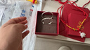 老鳳祥銀手鐲嬰兒寶寶長(cháng)命鎖套裝足銀鐲子新生兒滿(mǎn)月周歲禮物送嬰兒生日 足銀手鐲+寶寶平安鎖項鏈套裝 曬單實(shí)拍圖
