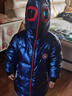 G.DUCKKIDS兒童羽絨服男童中長(cháng)款新款奧特曼卡通免洗中小童寶寶外套冬裝保暖 藍色 120 cm 曬單實(shí)拍圖