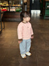 馬卡樂(lè )秋冬新款嬰幼兒童夾棉外套內膽棉服休閑百搭保暖防風(fēng) 粉色 80 曬單實(shí)拍圖