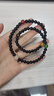 天官賜?！疽堰^(guò)香】天然黑曜石手串男女款五路財神招財雙圈瑪瑙手鏈6mm 曬單實(shí)拍圖