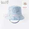 戴維貝拉（DAVE＆BELLA）新生寶寶遮陽(yáng)帽嬰兒帽子兒童防曬帽夏天女童太陽(yáng)帽夏季男童漁夫帽 米白-N 50CM（建議帽圍約48-50cm) 曬單實(shí)拍圖