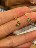 中國黃金（CHINA GOLD）黃金耳釘女士足金小仙蝶純金耳釘國慶中秋節禮物送女友老婆 足金小仙蝶耳釘約1.3g【甄選禮盒】 曬單實(shí)拍圖