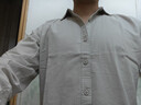 羅蒙（ROMON）純棉長(cháng)袖襯衫男士夏季潮流百搭免燙外穿襯衣休閑外套男上衣服男裝 9122淺灰色 L 適合105斤-120斤穿 曬單實(shí)拍圖