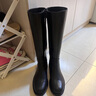 他她（TATA）盧昱曉超模靴騎士靴大筒圍顯瘦長(cháng)靴高筒加絨休閑靴 黑色（單里） 36 曬單實(shí)拍圖