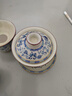 不拙汝窯三才蓋碗青花瓷茶碗防燙茶具分茶器帶茶漏過(guò)濾網(wǎng)蓋碗三件套 曬單實(shí)拍圖