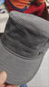 啄木鳥(niǎo)帽子男士秋冬季帽子戶(hù)外休閑鴨舌帽中老年純棉全封閉平頂帽 灰色 均碼 可調節(56-60cm) 曬單實(shí)拍圖