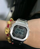 卡西歐（CASIO）手表男G-SHOCK小方銀金塊光能藍牙電波防水多功能電子日韓表禮物 吳建豪同款經(jīng)典銀塊GMW-B5000D-1 曬單實(shí)拍圖