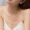 優(yōu)奢庫滿(mǎn)天星真淡水珍珠項鏈女S925銀鏈毛衣鏈小眾年輕款鎖骨頸鏈禮物 滿(mǎn)天星淡水珍珠項鏈-黃金色 曬單實(shí)拍圖