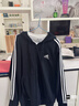 adidas休閑連帽拉鏈夾克外套男裝秋季阿迪達斯官方輕運動(dòng)GK9032   黑色/白   3XL 曬單實(shí)拍圖