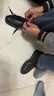 蜘蛛王男鞋休閑皮鞋男系帶韓版軟底時(shí)尚商務(wù)男士單鞋 黑色 39  曬單實(shí)拍圖
