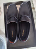 奧康（Aokang）商務(wù)休閑皮鞋舒適軟底駕車(chē)鞋低幫套腳懶人樂(lè )福鞋一腳蹬黑38碼 曬單實(shí)拍圖