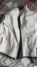 皮爾卡丹（pierre cardin）外套男春秋季假兩件拼接工裝夾克休閑立領(lǐng)上衣服男裝 珍珠白 L 曬單實(shí)拍圖
