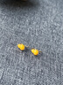 寶拉布菲葫蘆耳環(huán)純銀蜜蠟耳飾雞油黃色耳扣天然琥珀玉石復(fù)古耳釘 【天然雞油黃蜜蠟】蜜葫耳鉤 曬單實(shí)拍圖