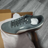 彪馬（PUMA）【德訓(xùn)鞋】經(jīng)典復(fù)古薄底T頭鞋男女學(xué)院休閑鞋CLUB 401514 礦物灰-白色-白色-03 41 曬單實拍圖