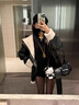 小野和子黑色短褲女25秋冬新款外穿打底西裝A字休閑寬松闊腿褲子 曬單實(shí)拍圖
