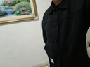 軒森圖春秋季微胖男生顯瘦穿搭呢子夾克外套男大碼胖子潮牌帥氣搭配潮 J501黑色 5XL (195) 建議220-240斤 曬單實(shí)拍圖
