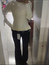 森馬（Semir）森柔牛仔|商場(chǎng)同款牛仔褲女街頭長(cháng)褲2025春季喇叭褲103125124003A 曬單實(shí)拍圖