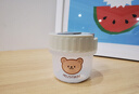沃德百惠（WORTHBUY）迷你密封保鮮盒零食堅果收納盒便攜分裝迷你輔食保鮮盒儲藏盒 牛奶白-赫赫熊-小號 曬單實(shí)拍圖