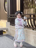 安妮優(yōu)兒格格服女童古裝清朝秋冬加厚兒童冬季漢服中國風(fēng)唐裝滿(mǎn)族拜年服裝 紫色加絨加厚 150 曬單實(shí)拍圖