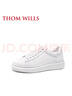 THOM WILLS【雷軍同款】厚底小白鞋男增高真皮休閑鞋 白色G931-1 7.5/41碼 曬單實拍圖