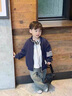 木木屋品牌童裝男童秋裝外套2025新款兒童夾克時(shí)尚男孩上裝春秋寶寶上衣 藏青色 90 適合80-90年齡1-2歲左右 曬單實(shí)拍圖