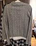 優(yōu)衣庫女裝紐花圓領(lǐng)針織開(kāi)衫/毛衣外套空調衫通勤秋冬新款481477 03 灰色 S 曬單實(shí)拍圖