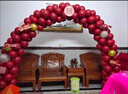 曼朗氣球拱門(mén)結婚場(chǎng)景門(mén)頭家門(mén)口婚禮布置氣球婚房裝飾 吾家有喜(氣球拱門(mén)套裝) 曬單實(shí)拍圖