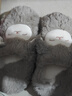 名創(chuàng  )優(yōu)品（MINISO）羊咩咩棉拖鞋女秋冬包跟家居室內厚底月子毛毛拖鞋深灰包跟42-43 曬單實(shí)拍圖