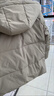 鴨鴨白鵝絨羽絨服女冬新款中老年媽媽裝短款加厚款連帽鵝絨服 卡其色 XL 建議105斤以下 曬單實(shí)拍圖