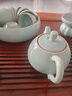講茗堂汝窯功夫茶具整套手工汝瓷開(kāi)片送禮品物長(cháng)輩領(lǐng)導男士高檔實(shí)用男士 汝窯-次日達 16頭 曬單實(shí)拍圖