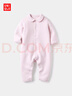 優(yōu)衣庫嬰幼兒寶寶壓線(xiàn)連體衣長(cháng)袖爬爬服嬰兒衣服25秋冬新款478819 10 水粉色 80cm 曬單實(shí)拍圖