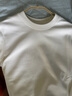 拇指白小T熱力加厚加絨長(cháng)袖T恤秋冬新款保暖百搭打底衫 男款白色 M 曬單實(shí)拍圖