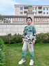 G.DUCKKIDS兒童裝男童春秋裝套裝春秋款2025新款男孩運動(dòng)酷帥氣大童衛衣秋季 綠色 160 cm 曬單實(shí)拍圖