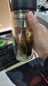 希樂玻璃杯雙層玻璃水杯高顏值男士商務辦公茶水分離杯便攜泡茶杯子 曬單實拍圖