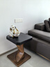 米米村意式輕奢極簡(jiǎn)藝術(shù)邊桌客廳沙發(fā)小茶幾實(shí)木邊幾角幾高檔方形床頭桌 藝術(shù)邊幾 長(cháng)43*寬43*H55CM 曬單實(shí)拍圖