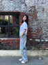 美麗衣櫥（BEAUTIFUL WARDROBE）復古做舊牛仔褲女秋季高腰顯瘦彎刀闊腿褲女寬松垂感鐮刀褲子女士 曬單實(shí)拍圖